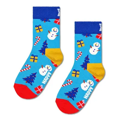 Dětské ponožky Happy Socks Kids Bring it on Sock modrá barva, KBIO01.6300