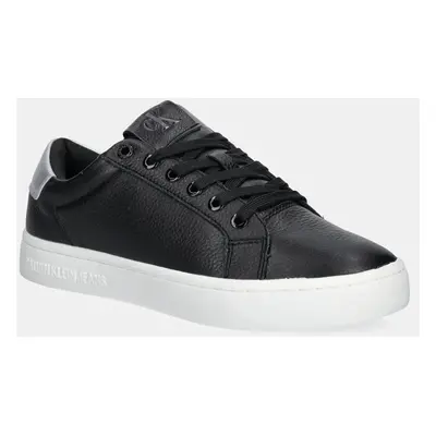 Kožené sneakers boty Calvin Klein Jeans CLASSIC CUPSOLE LOW OHB černá barva, YW0YW01799