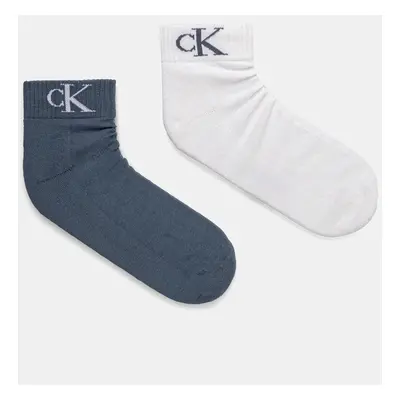 Ponožky Calvin Klein Jeans 2-pack pánské, modrá barva, 701228805