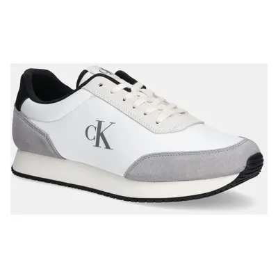 Sneakers boty Calvin Klein Jeans RETRO RUNNER ICONIC SNK šedá barva, YM0YM01119