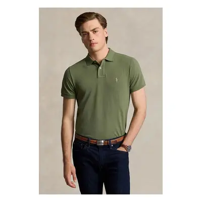 Bavlněné polo tričko Polo Ralph Lauren modrá barva, 710536856