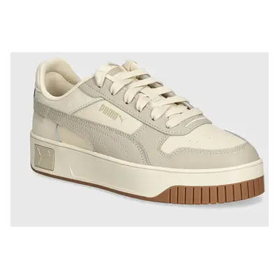 Sneakers boty Puma Carina Street béžová barva