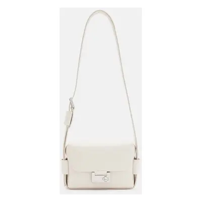 Kožená kabelka AllSaints FRANKIE CROSSBODY bílá barva, WB572X