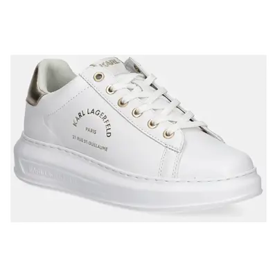 Kožené sneakers boty Karl Lagerfeld KAPRI bílá barva, KL62538K