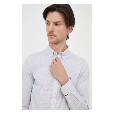 Košile Tommy Hilfiger bílá barva, slim, s límečkem button-down, MW0MW33762