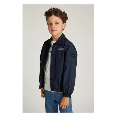 Dětská bomber bunda Tommy Hilfiger tmavomodrá barva, KB0KB09364