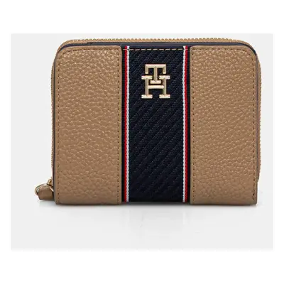 Peněženka Tommy Hilfiger béžová barva, AW0AW16924