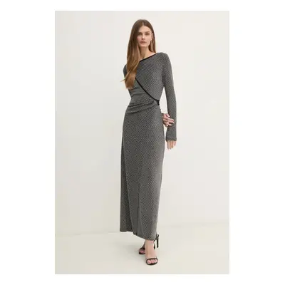 Šaty DIANE VON FURSTENBERG šedá barva, maxi, DVFDW4S011