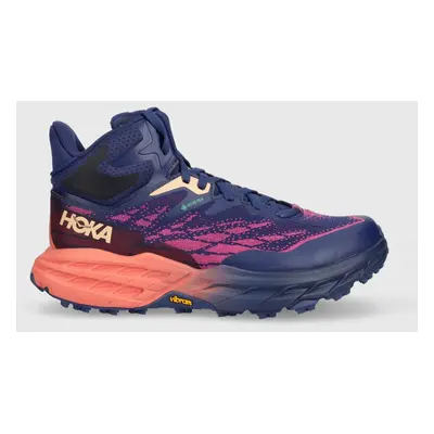 Boty Hoka Speedgoat 5 Mid GTX dámské, fialová barva