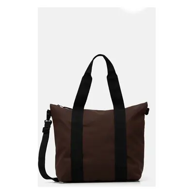 Taška Rains Tote Bag Mini W3 hnědá barva, 14160-23