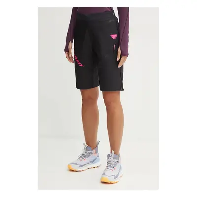 Sportovní šortky Dynafit Mezzalama Polartec Alpha dámské, černá barva, s potiskem, high waist, 0