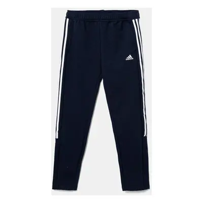 Dětské tepláky adidas J HOT TIRO tmavomodrá barva, vzorované, IY3208