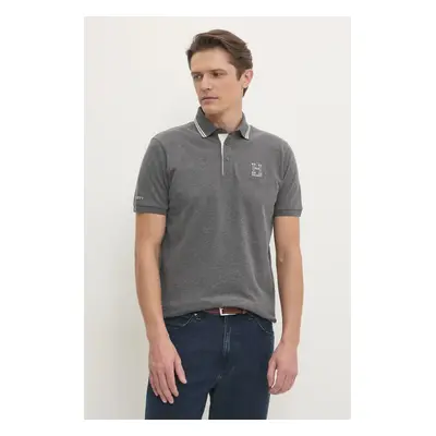 Polo tričko Hackett London šedá barva, HM563381