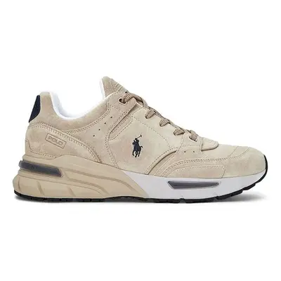 Semišové sneakers boty Polo Ralph Lauren Trackster 250 béžová barva, 809955688001