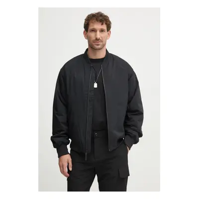 Bomber bunda Calvin Klein černá barva, přechodná, 00040EM567