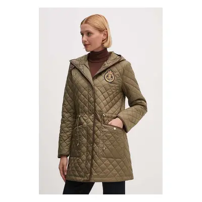 Parka Lauren Ralph Lauren dámská, zelená barva, přechodná, 297951264