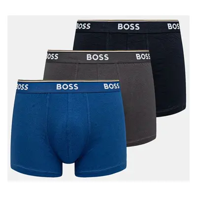 Boxerky BOSS 3-pack pánské, černá barva, 50475282