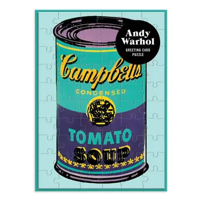 DIY sada - puzzle pohlednice Galison Andy Warhol Soup Can Greeting Card