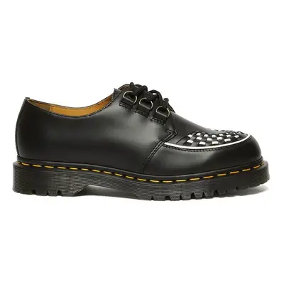 Kožené polobotky Dr. Martens Ramsey černá barva, na plochém podpatku, DM31499001