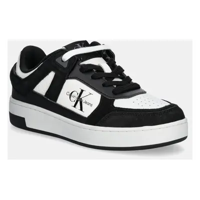 Sneakers boty Calvin Klein Jeans BASKET CUPSOLE LOW ML MIX černá barva, YW0YW01579