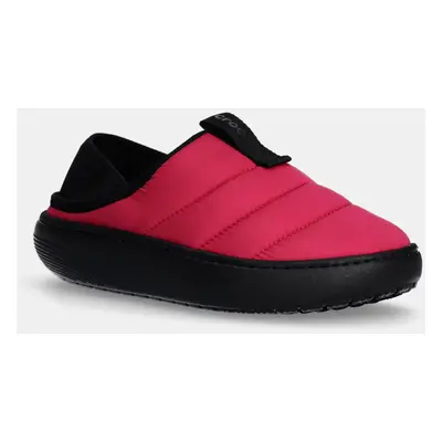 Pantofle Crocs Classic Puff Moc růžová barva, 210706