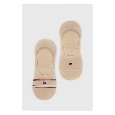 Ponožky Tommy Hilfiger 2-pack dámské, béžová barva