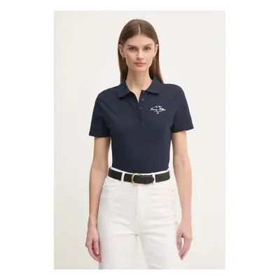 Polo tričko Tommy Hilfiger tmavomodrá barva, WW0WW43930