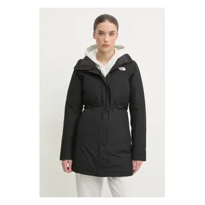 Péřová bunda The North Face Brooklyn dámská, černá barva, zimní, NF0A4M8X4H01