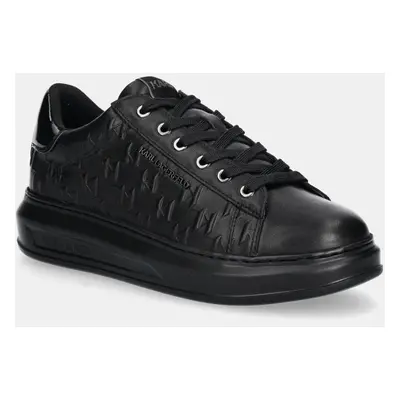 Kožené sneakers boty Karl Lagerfeld KAPRI MENS černá barva, KL52549K