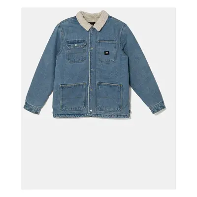 Dětská riflová bunda Vans BY Drill Chore Denim Sherpa Coat modrá barva, VN000K5FCDX1