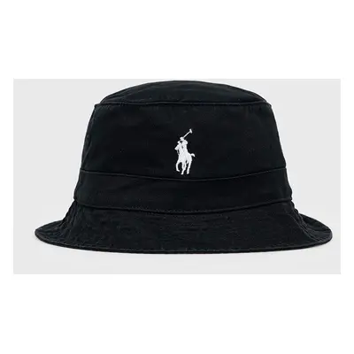 Bavlněná čepice Polo Ralph Lauren černá barva