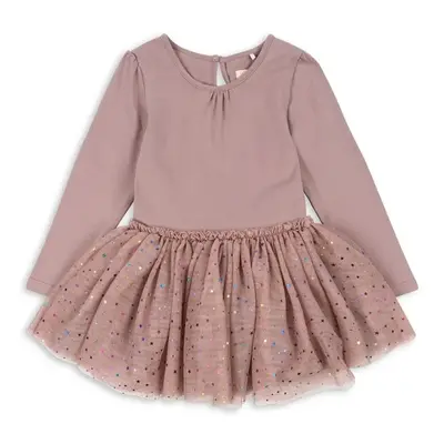 Dívčí šaty Konges Sløjd FAIRY BALLERINA DRESS GRS béžová barva, mini, KS101967