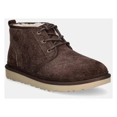 Semišové boty UGG Neumel Shaggy Suede pánské, hnědá barva, 1158219-BCDR