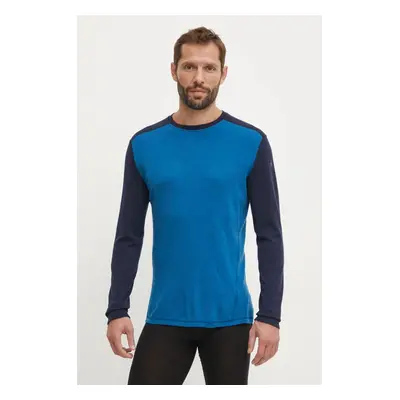 Funkční triko s dlouhým rukávem Smartwool Classic Thermal Merino modrá barva