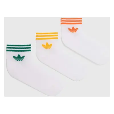 Ponožky adidas Originals 3-pack bílá barva, IX7521