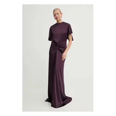 Šaty Victoria Beckham fialová barva, maxi, 1125WDR005454A