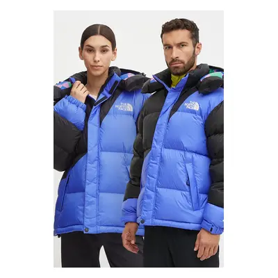 Péřová bunda The North Face TNF x Yinka Ilori modrá barva, zimní, NF0A89GDTMI1