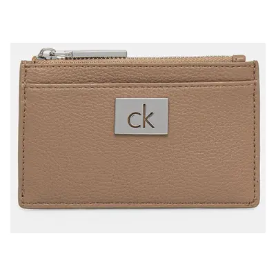 Peněženka Calvin Klein béžová barva, K60K612837