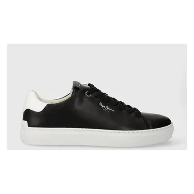 Kožené sneakers boty Pepe Jeans PMS00007 černá barva, CAMDEN BASIC M