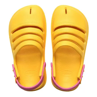 Dětské sandály Havaianas CLOG žlutá barva