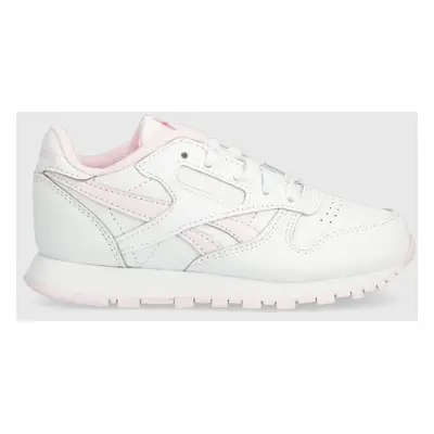 Dětské kožené sneakers boty Reebok Classic CLASSIC LEATHER bílá barva