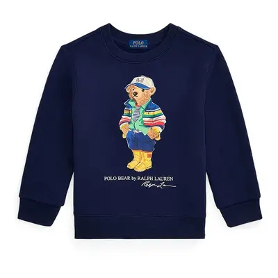 Dětská mikina Polo Ralph Lauren tmavomodrá barva, s potiskem, 322975028001