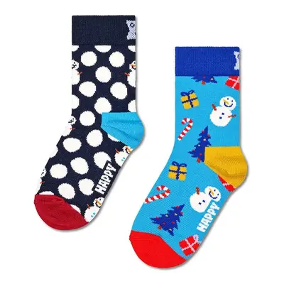 Dětské ponožky Happy Socks Kids 2-Pack Big Dot Socks 2-pack tmavomodrá barva, P001695