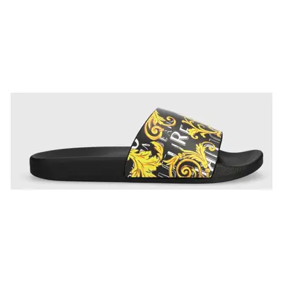 Pantofle Versace Jeans Couture Slide pánské, černá barva, 76YA3SQ4 ZS631 G89