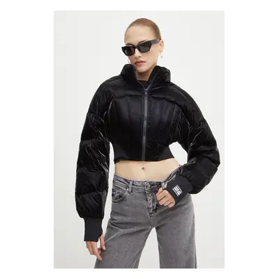 Péřová bunda Versace Jeans Couture dámská, černá barva, zimní, 77HAUD16 CQ05D