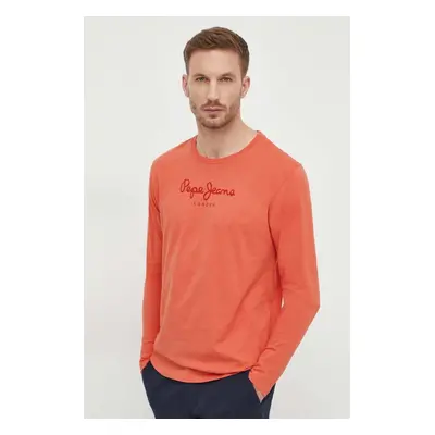 Bavlněné tričko Pepe Jeans EGGO LONG N oranžová barva, s potiskem, PM508209