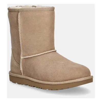 Dětské semišové sněhule UGG Classic II černá barva