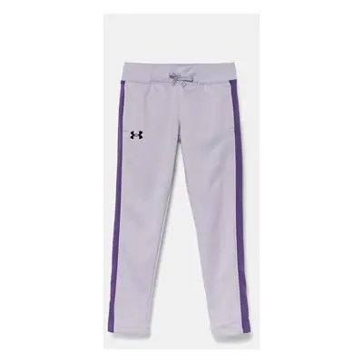 Dětské tepláky Under Armour Fleece Pants fialová barva, hladké, 1356489