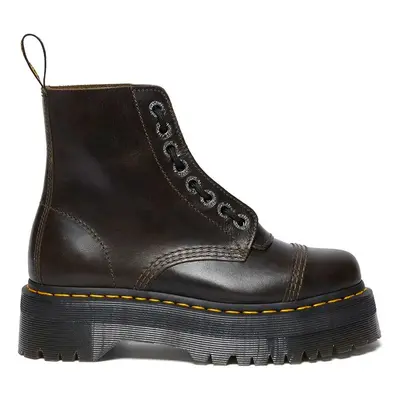 Kožené workery Dr. Martens Sinclair dámské, hnědá barva, na platformě, DM31993302