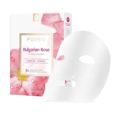 Hydratační plátýnková maska pro revitalizovanou pleť FOREO Bulgarian Rose 3-pack